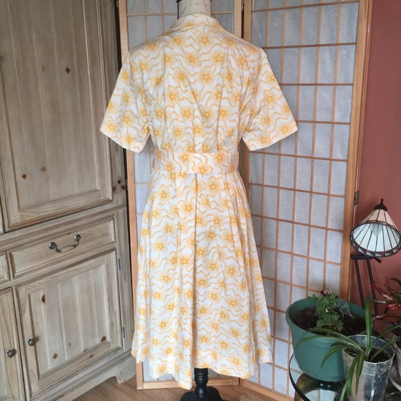 *SOLD* Boden Stars Stripes Midi Button Up Dress16R - Picture 4 of 8